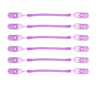 FESTFENDS Windproof Hat Strap Clips Purple 6pcs with Spring Chain PC Material Cap Retainer Clips, Creative DIY Design for Neck Suitable for Outdoor Sports and Activities