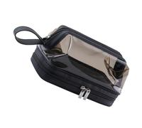 FESTFENDS Women’s Makeup Bag Travel Pouch with Double Layer TPU and Pu Leather, Easy Access Cosmetic Toiletry Bag for Short-Term Trips and Weekend Getaways, Keeps Items Organised