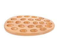 FESTFENDS Wood Deviled Platter Tray Deviled Egg Wooden Holder Large Capacity Brown Wooden Partitioned Design Storage Kitchen Dining Serving