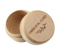 FESTFENDS Wooden Keepsake Box Small Compact Umbilical Cord Storage Case for Newborn Memories Easy-Open Design Gift for Shower and First Hair Preservation