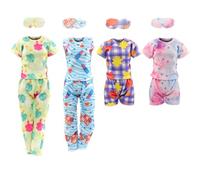 Festfun 4 Set Doll Clothes and Accessories 4 Pajamas Eye Mask Sleeping Clothes Set for 11.5 inch Doll