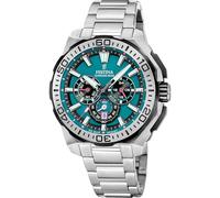 Festina Chrono Bike 2025 (45.5mm) Turquiose Dial/Stainless Steel Bracelet F20724/6