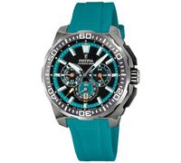 Festina Chrono Bike 2025 (45.5mm) Turquoise & Black Dial / Turquoise F20725/6