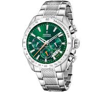 Festina Mens Chronograph (44.5mm) Green Dial/Stainless Steel Strap F20668/3