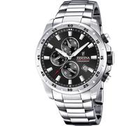 Festina Chronograph F20463/4 - Man - 45 mm - Analogue - Quartz - Mineral Glass Black 24 mm