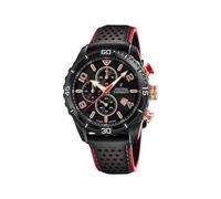 Festina F20519/4 Men's Chronograph Black Dial And Leather Strap Watch