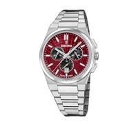 Festina Chronograph Rive Collection Swiss Made, Red Rivé, 42.5, Bracelet