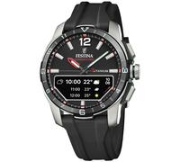 Festina Connected D Hybrid Smartwatch (44mm) Black Integrated Digital Dial/Black Rubber Strap F23000/4