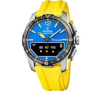 Festina Connected D Hybrid Men's Green Rubber Smart Watch - Smart Analog F23000 - Music Control, Step Count, Notify and Reject Calls - Up to 10 Days Battery