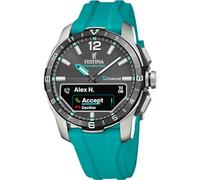 Festina Connected F23000/5 Men's Watch with Grey Titanium Case and Blue Rubber Strap