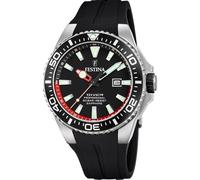 Festina Diver Rubber Strap Black Dial Quartz F20664-3 200M Men's Watch