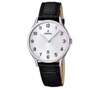 Festina Classics Watch Silver Leather Strap, Men's