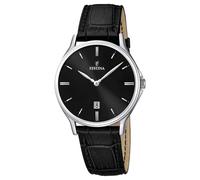 Festina Men's Quartz Watch with Black Dial Analogue Display and Black Leather Strap F16745/5