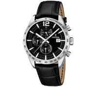 Festina Men's Quartz Watch F16760/4 – Black Dial, Chronograph, Black Leather Strap