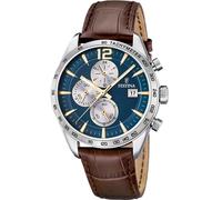 Festina F16760/7 Wristwatch Chronograph 44mm Quartz Unisex Blue Silver 5 ATM