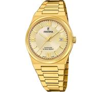 Festina F20038/2 Wristwatch Swiss Made Rivé 40mm 10ATM Quartz Unisex Golden Gold