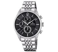 Festina F20285/4 Timeless Chronograph Multifunction Quartz Unisex Black Silve...