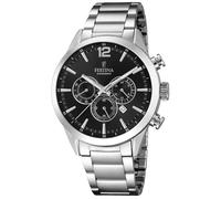 Festina F20343/8 Timeless Chronograph Multifunction Quartz Unisex Black Silve...