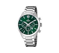 Festina Watch Chronograph F20343/B - Men's 43 mm Quartz, Mineral Glass, Steel Bracelet, Green 20 mm