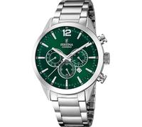 Festina F20343/b Timeless Chronograph - Green Dial, Stainless Steel, 43mm
