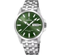 Festina F20357/5 Wristwatch Mens 41mm 10ATM Quartz Green Silver Link strap