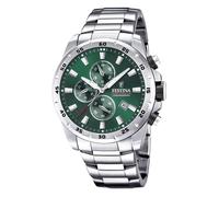 Festina F20463/3 Men's Chronograph Green Dial Silver Tone Bracelet Watch