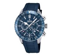 Festina F20515/1 Men's Chronograph Blue Dial And Rubber Strap Watch