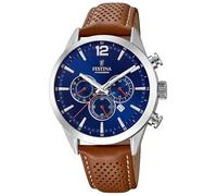 Festina F20542/3 Men's Chronograph Brown Leather Strap Watch