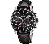 Festina F20561/4 Men's Black Dial And Leather Strap Watch