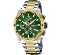 Festina F20562/3 Men's Green Dial Two Tone Steel Bracelet Watch