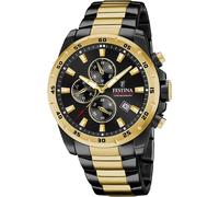 Festina F20563/1 Men's Black Dial Two Tone Steel Bracelet Watch