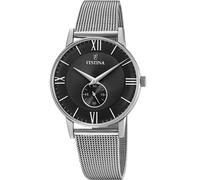 Festina F20568/4 Wristwatch Retro 36mm Quartz Unisex Black Silver 3 ATM Mesh ...