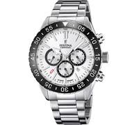 Festina F20575/1 Chronograph Ceramic 44 mm Quartz Unisex Silver Silver, Black...