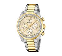 Festina F20607/3 Women's Boyfriend Gold Dial Wristwatch