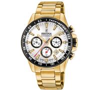 Festina F20634/1 Men's White Dial Gold Tone Case Chronograph Watch
