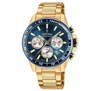 Festina F20634/2 Men's Blue Dial Gold Tone Case Chronograph Watch