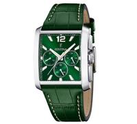 Festina F20636/3 Men's Chronograph Green Leather Strap Watch