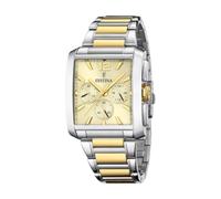 Festina F20637/2 Men's Analogue Quartz Watch with Stainless Steel Strap, Silver-Gold