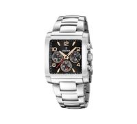 Festina F20652/4 Men's Analogue Quartz Watch with Stainless Steel Strap, Silver/Black/Rose-Gold