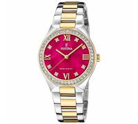 Festina F20659/3 Women's Red Dial Two Tone Solar Watch