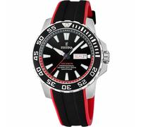 Festina Men's Diver (45mm) Black Dial / Black and Red Rubber Strap F20662/3