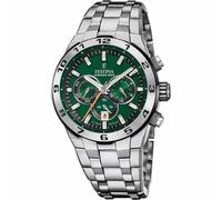 Festina F20670/2 Men's Green Chrono Bike Steel Bracelet Watch