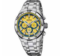 Festina F20670/4 Men's Yellow Chrono Bike Steel Bracelet Watch