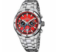 Festina F20670/5 Men's Red Chrono Bike Steel Bracelet Watch