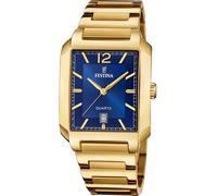Festina F20680/3 Wristwatch On the Square 33mm 5ATM Quartz Unisex Blue Gold