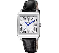 Festina F20682/3 Wristwatch Quartz Square 33mm 5ATM Unisex Silver Leather strap