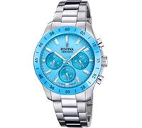 Festina F20693/3 Ceramic Chronograph 39mm 10ATM Quartz Unisex Blue Silver, Blue