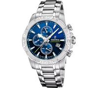 Festina F20704/4 Timeless Chronograph 45mm 10ATM Quartz Unisex Blue, Black Si...