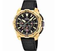 Festina F20728/3 Men's Chrono Bike Leather Strap Wristwatch