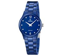 Festina Ladies Dress Watch, Analogue, Ceramic, Quartz, Electric Blue, 30mm